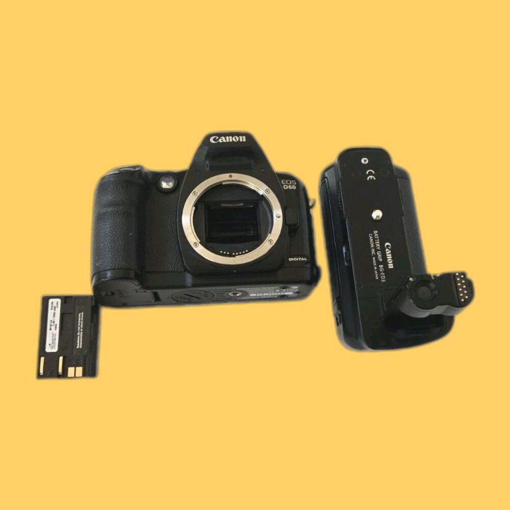 Canon EOS D60 6.3 MP Digital SLR Camera Body, Battery, Battery Grid